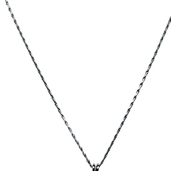 Sterling Silver Chain Necklace W/Sterling & Clear Crystal Cross Pendant (5821) - Picture 2 of 6